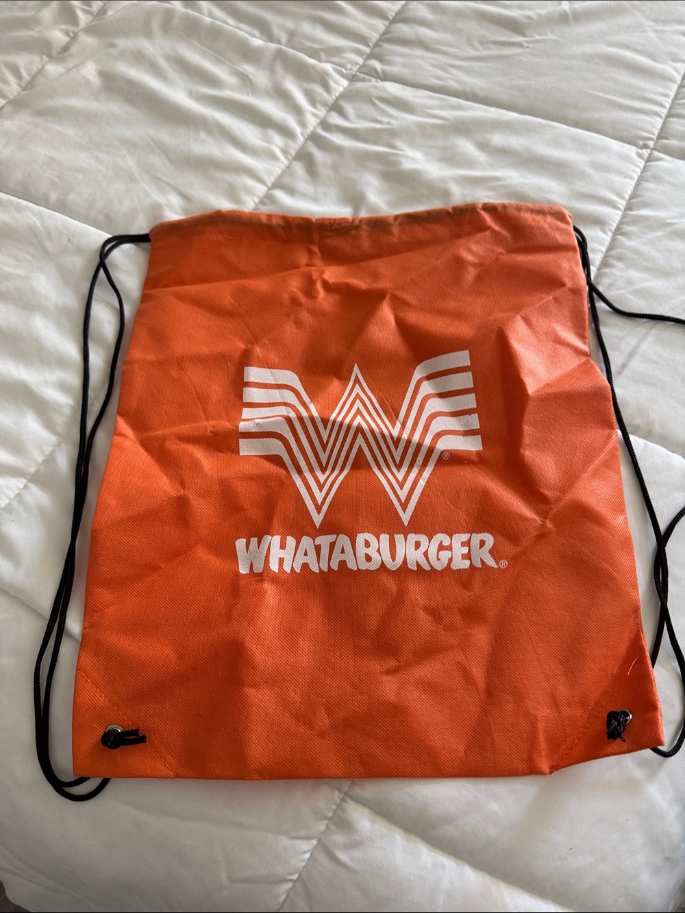 Whataburger Orange Drawstring Backpack